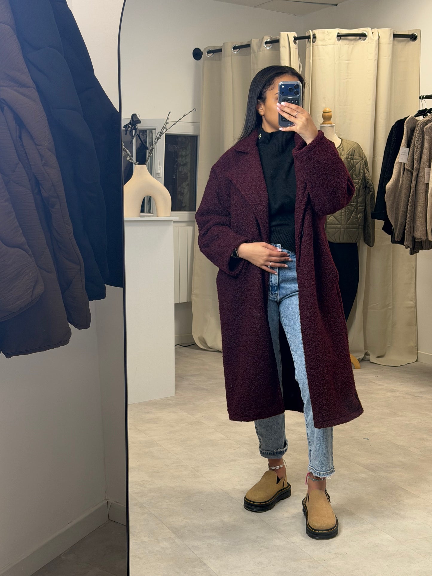 Manteau bordeaux