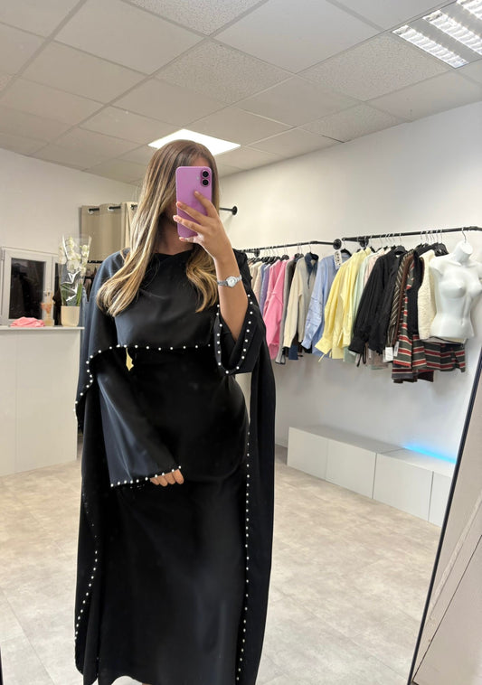 Robe abaya perle