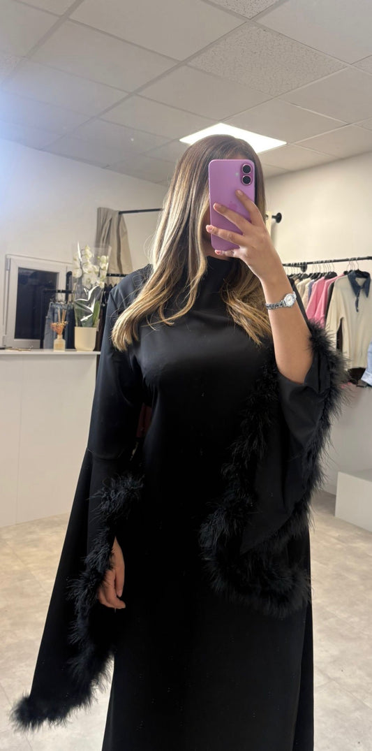 Abaya élégance plume