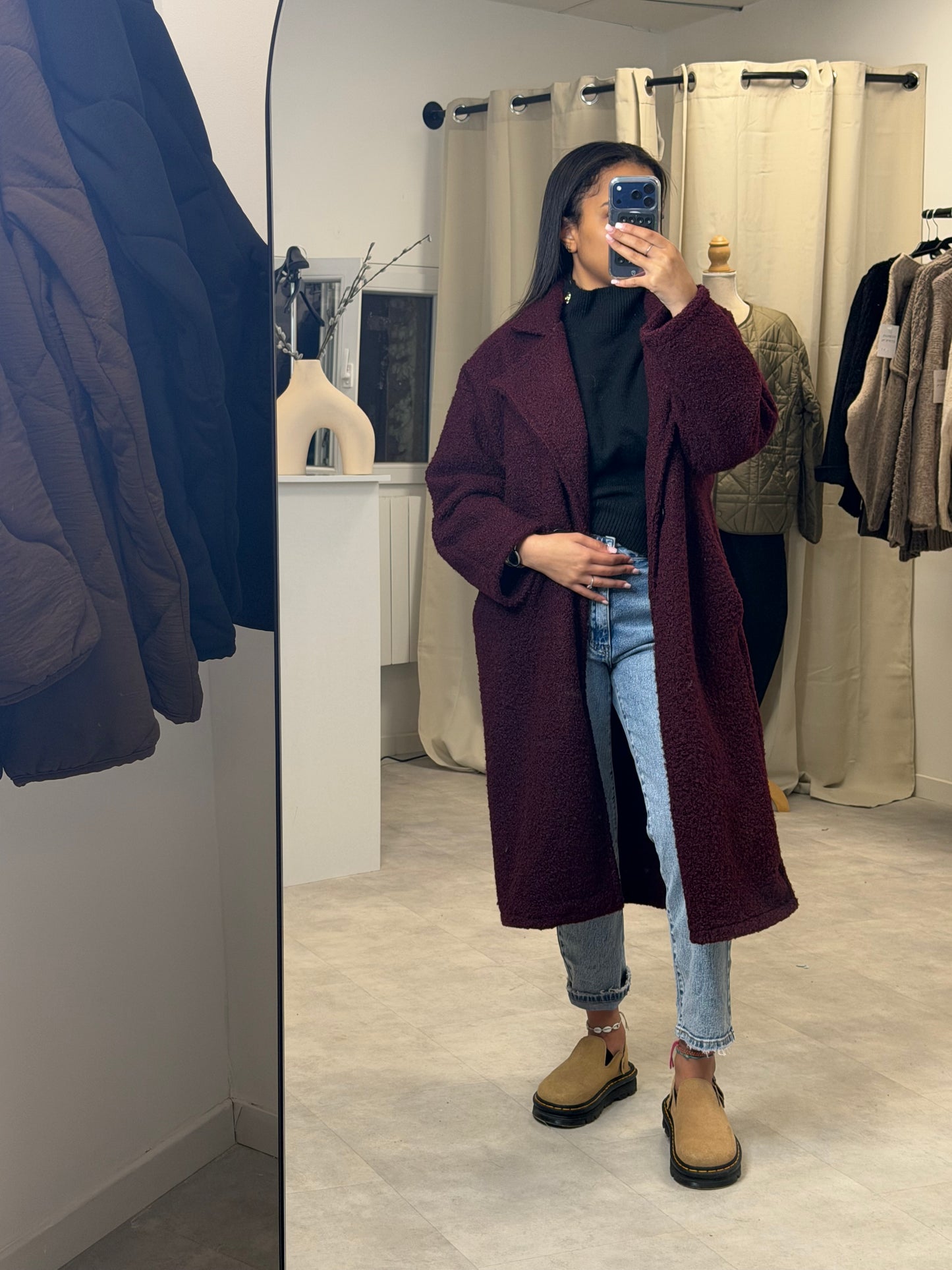 Manteau bordeaux