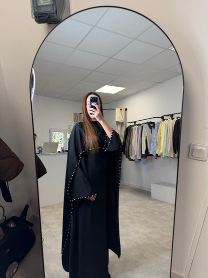 Robe abaya perle