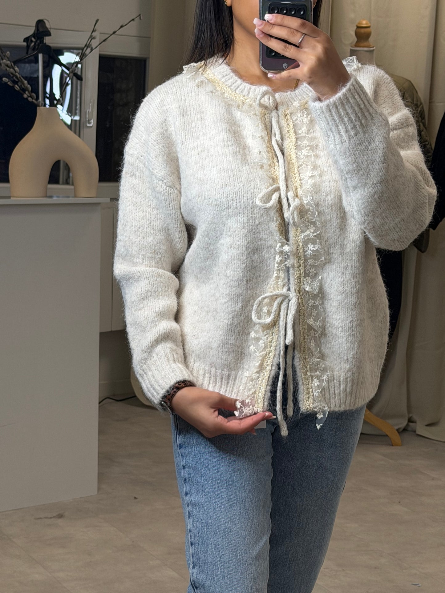 Gilet dentelle