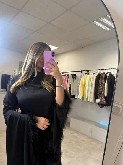 Abaya élégance plume
