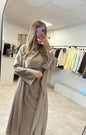 Robe abaya perle