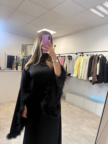 Abaya élégance plume